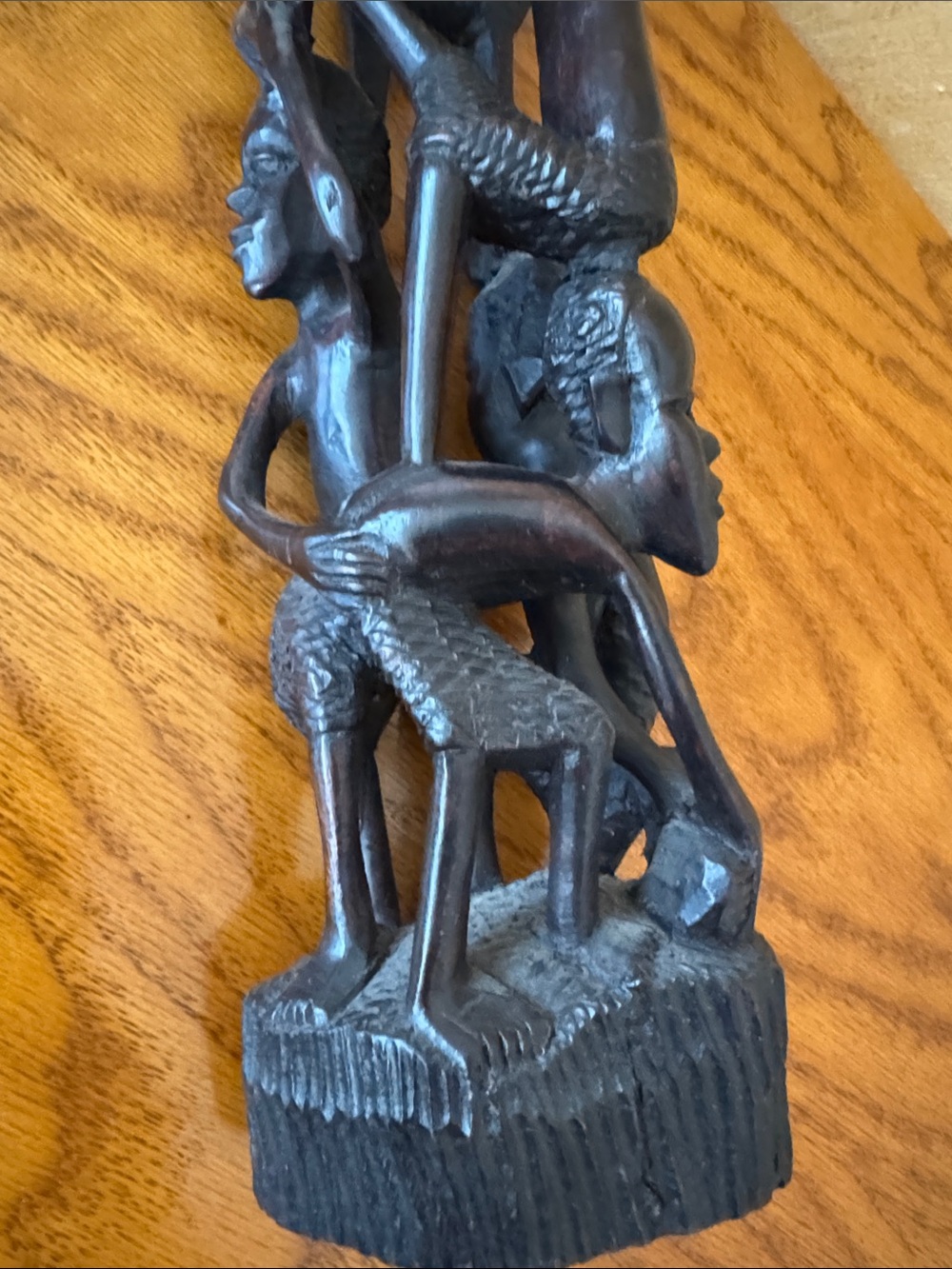 African Ebony Wood Sculpture-Tree of Life-Makonde Tribe - Picture 9 of 15
